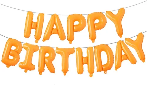 Vista 5 de Globos de cumpleaños con texto en inglés «Happy Birthday», de papel de aluminio para decoración (idioma español no garantizado), Azul