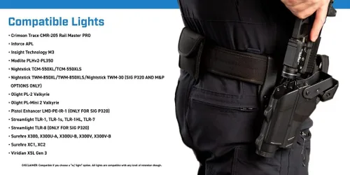 Vista 6 de Alien Gear Funda Rapid Force Duty Mid Ride Slide Sig P320 CarryCompactXCompactFull 940 Mano derecha Negro mate Sin luz Retención de nivel 3