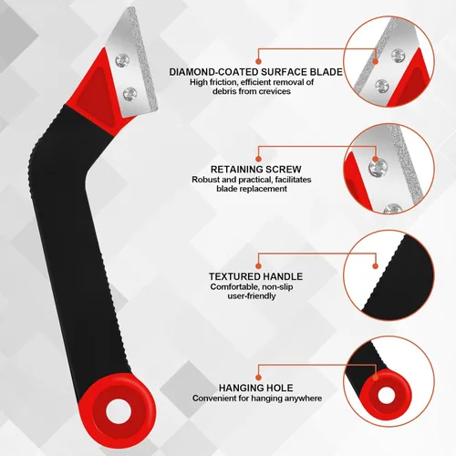 Vista 4 de Kit de herramientas de eliminación de lechada, 2 sierras de lechada de azulejos con 6 cuchillas adicionales, 1 sierra de mano adicional, 2 cuchillas