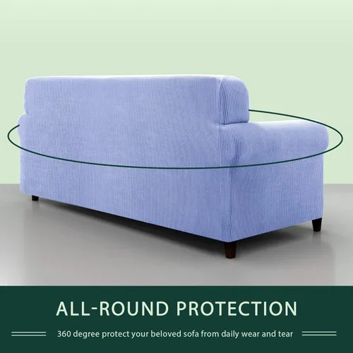 Vista 197 de CHUN YI Fundas para sofá de 7 piezas, lavables, fundas elásticas para sofá de 3 cojines con respaldo y fundas de cojín separados, protector