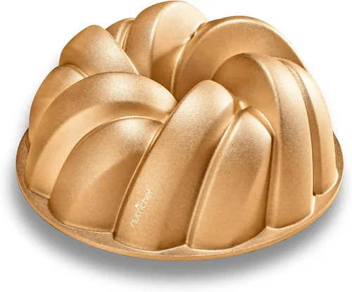 NutriChef Molde para pasteles de 9 pulgadas, molde para hornear pasteles de aluminio fundido a presión pesado con 2 capas de revestimiento