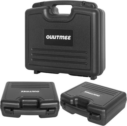 Vista 6 de Estuche rígido portátil de 12.2" x 9.85" x 3.77" con espuma cortada en cubos personalizable, protege equipos, electrónicos, herramientas