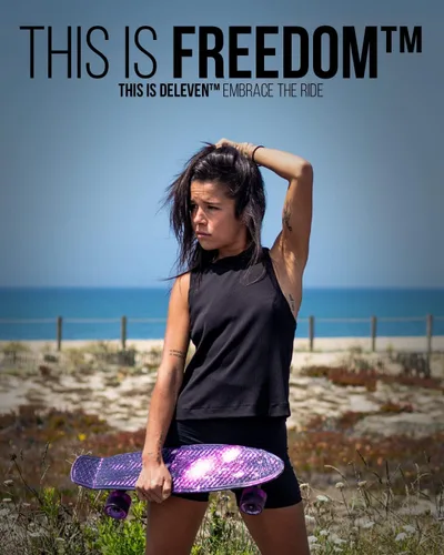 Vista 6 de Deleven 22" Skateboard with Skate Tool - The Universe Collection with ABEC 9 Bearings and 78PU Wheels - for Kids Beginners Adults