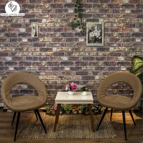 Vista 6 de Dundee Deco Paneles de pared 3D con efecto ladrillo, revestimiento de pared con aspecto de piedra marrón grisáceo, revestimiento de espuma