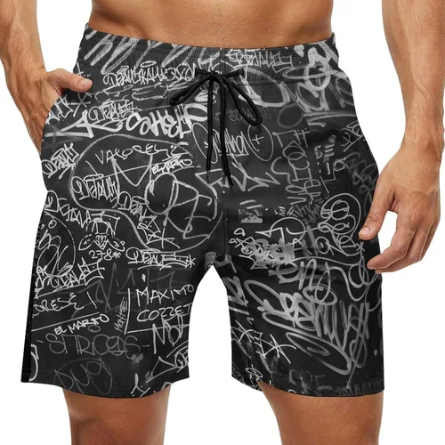 Traje de baño para hombre con forro de malla de secado rápido para hombre