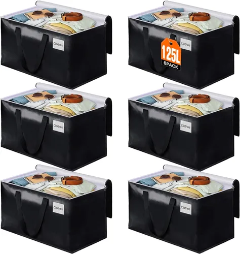 Vista 17 de Bolsas de mudanza BlissTotes, cajas de mudanza resistentes con cremalleras en la parte superior y asas resistentes, bolsas de almacenamiento