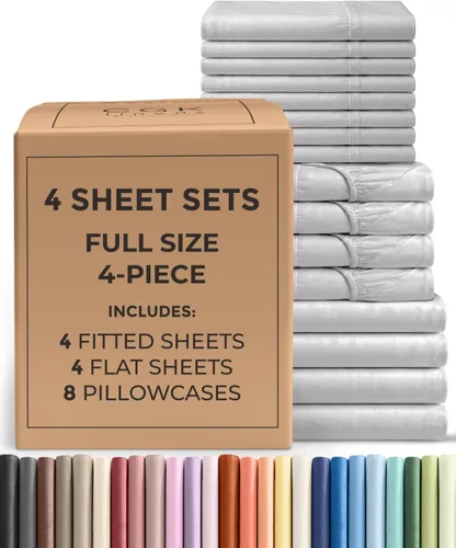 Vista 284 de Pack of 2, Twin Size 3 Piece Sheet Set - Breathable & Cooling - White