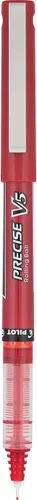 Vista 3 de PILOT, Precise V5, Bolígrafos de tinta líquida con tapa, punta extrafina 0.5 mm, rojo, paquete de 12