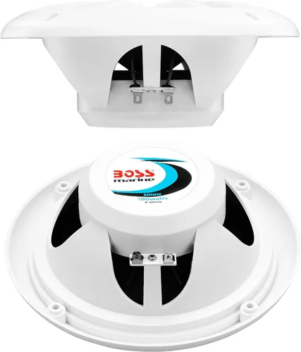 Vista 4 de BOSS Audio Systems Paquete de altavoz receptor MCK1308WB.64, Bluetooth, MP3 USB SD AM FM estéreo marino, panel frontal desmontable, control remoto