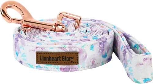 Vista 13 de Lionheart Glory Correa rosa para perro con mango suave y cómodo, duradera para perros pequeños, medianos y grandes