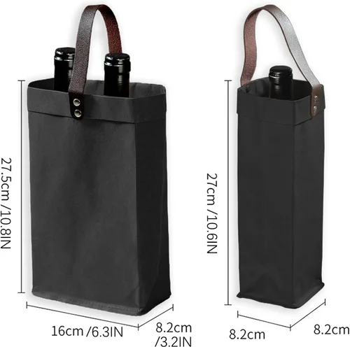 Vista 2 de 2 bolsas de vino reutilizables para botellas de vino, regalos para cumpleaños, bodas, fiestas de picnic, Navidad