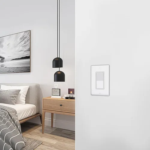 Vista 8 de ThunderWay - Interruptor de luz para decoración de 3 vías con placas de pared, 15 A 120/277 V, interruptores basculantes de pared Decora de tres