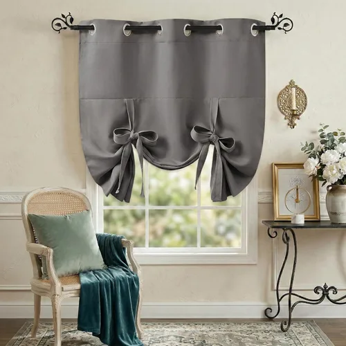 Vista 27 de Pony Dance Cenefa Enrollable Beige - Cenefa de Ventana para Cocina Cortina Enrollable con Ojales para Decoración del Hogar Cenefa Ajustable, 42''An