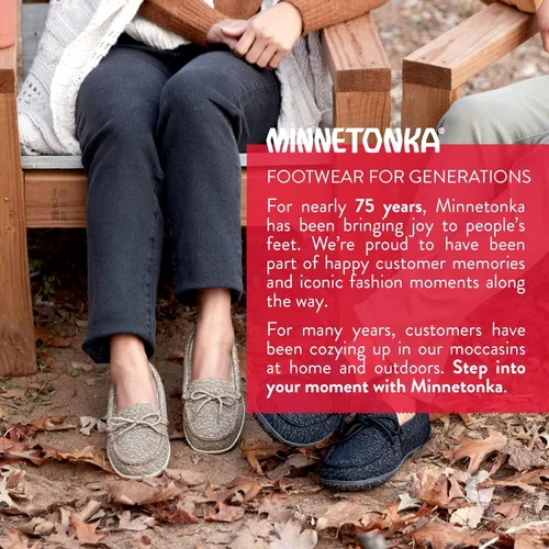 Vista 8 de Minnetonka - Pantuflas con suela rígida y forro de pelo para hombre