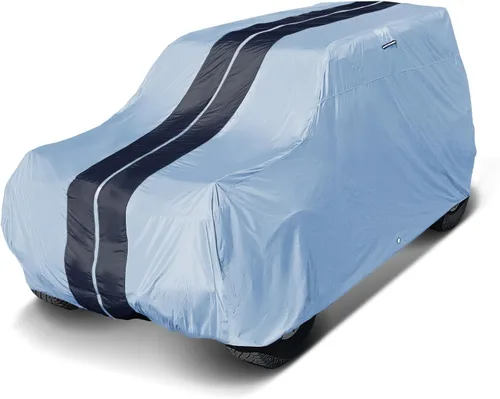 Vista 19 de iCarCover Funda de SUV personalizada para Ford Bronco de 2 puertas (2021-2025), impermeable, para todo tipo de clima, lluvia, nieve, UV, protector