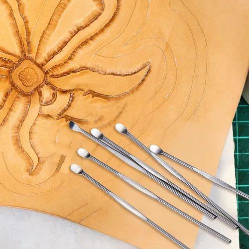 Vista 6 de Honoson 50 herramientas de tallado de cera de acero inoxidable, herramientas de escultura de arcilla, kit de tallado de cuchara, herramientas