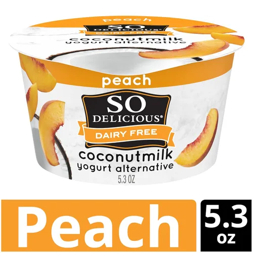 Vista 3 de So Delicious, yogur de leche de coco y melocotón, 5.3 onzas