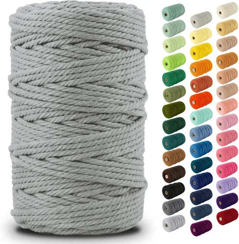Vista 62 de Nook Theory Hilo de macramé de 3mm 109 yardas - Cuerda de macramé suave de 4mm, 5mm perfecta para nudos - Suministros de macramé para colgadores