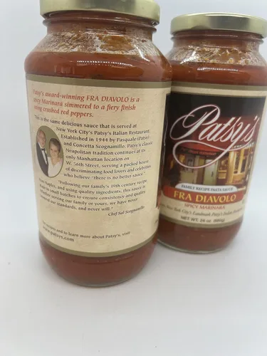 Vista 3 de Patsy's Salsa de restaurante italiano, 24 frascos de ouce, hechos con ingredientes totalmente naturales, sin gluten, receta familiar servida