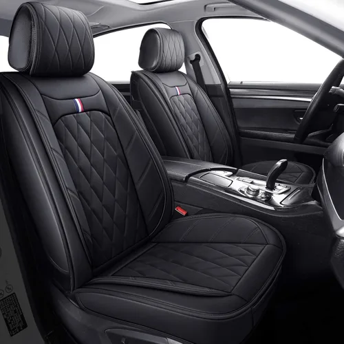 Vista 2 de Fundas para asientos delanteros de capitán, impermeables de piel universal, compatibles con Honda Civic CRV, Toyota 4Runner, Corolla, Pilot, Rogue