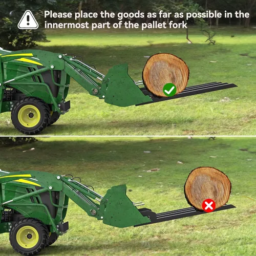 Vista 5 de YITAMOTOR Horquillas de Escombros con Abrazadera para Cucharón de 48", Horquilla de Palé de Servicio Pesado con Capacidad de 2500 lbs Compatible