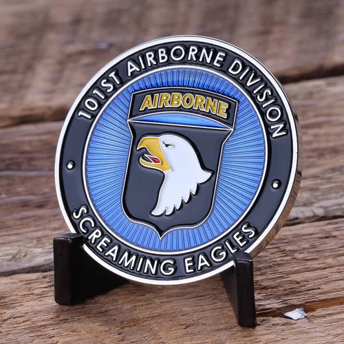 Vista 4 de ¡Moneda de desafío aerotransportada del ejército de los Estados Unidos! Increíble moneda personalizada del ejército de EE. UU., moneda de desafío