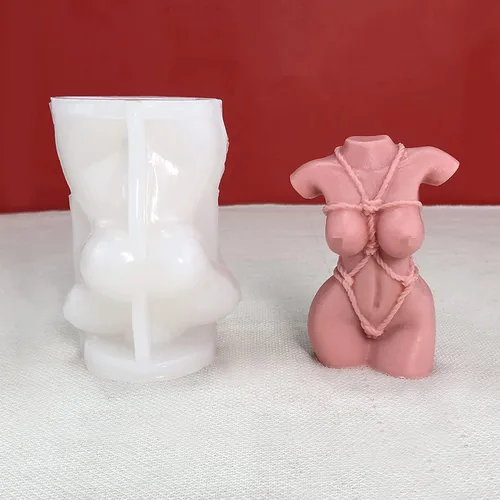 Vista 3 de Moldes de vela – Molde de silicona para hacer velas, moldes 3D de bricolaje para cera de soja, cera de abejas, vela perfumada, regalos del día