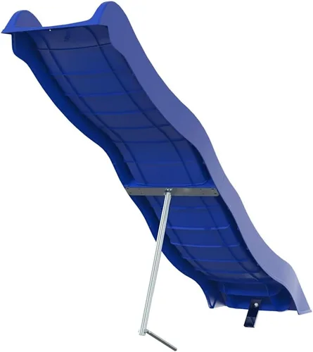 Vista 6 de Blue Polypropylene Play Slide 82.7 Inches Long with Smooth Surface for Backyard Fun, Durable Outdoor Slide Includes Anchors and Screws for Easy Setup