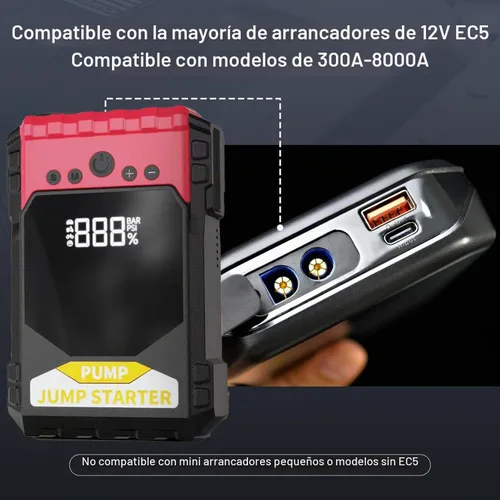 Vista 4 de Abrazaderas de arranque inteligentes, cables de arranque de alta resistencia EC5, abrazaderas de cocodrilo de repuesto con pinzas inteligentes