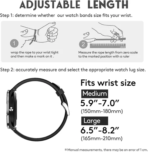 Vista 4 de Hemsut - Correa de reloj compatible con Samsung Galaxy Watch 5 Pro/Watch 6 & 5 & 4 y 3/Watch 6&4 Classic/Gear S3 & S2 / Active 2, correa de 0.78